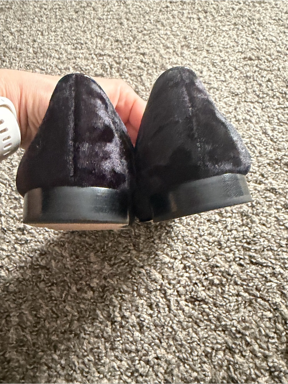 kate spade Black Velvet Cat Embroidered Flats with Pink Bow Detail - Picture 3 of 5